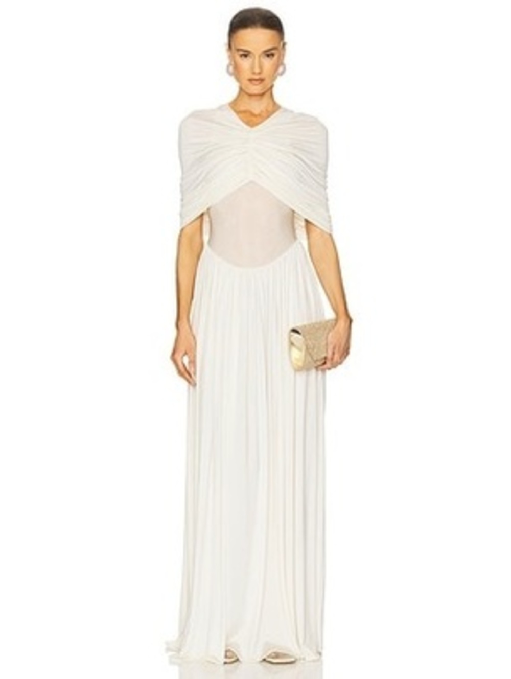 Helsa PHILOMENA DRESS vanalla maxi off shoulder